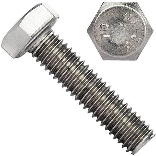 OPIOL QUALITY® Sechskantschrauben DIN 933 M6x14 mm aus Edelstahl A2 V2A (10 Stück) Gewindeschrauben Maschinenschrauben Außensechskant Vollgewinde Sechskant