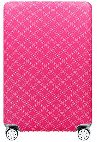 OuLi Store Kofferhülle Elastisch Kofferhülle Bambus Kohlefaser 18-32 Zoll Kofferschutzhülle Gepäck Cover Reisekoffer Hülle Kofferschutz Luggage Cover Gepäckabdeckung (Rosenrot, M-22-24 Zoll)