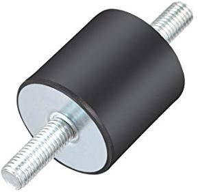 sourcing map 40 x 40mm Gummilager Schwingungsdämpfer Stoßdämpfer mit M10 x 27mm Bolzen