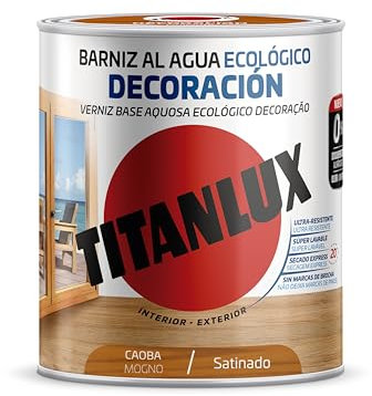 Titanlux Bio-Lack auf Wasserbasis, satiniert, Mahagoni 750 ml