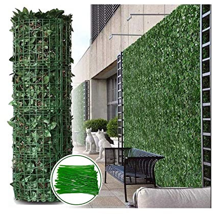 EIYCY siepe Finta edera Rete Frangivista Ombreggiante con Foglie Finte edera Artificiale Recinzione (Size:1x10m)