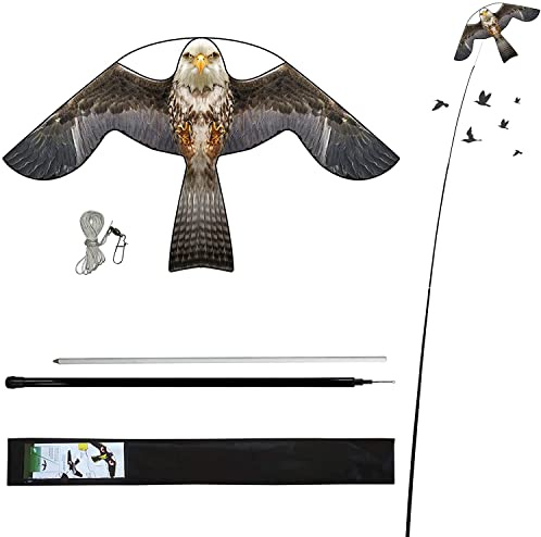 Laptony Vogelschreck Drachen Ersatzvogel Vogelscheuche Mit 6m Stab