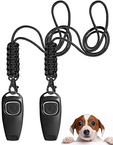 TODREMOU Hundepfeife Rütter Rückruf-Hundepfeifen Hochfrequenz Klicker Hundeklicker Set Clicker Hundetraining Clickertraining
