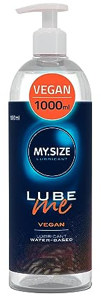 MY.SIZE Lube Me Premium Gleitgel Vegan 1000 ml | Gleitmittel Ohne tierische Inhaltsstoffe | Lubricant Gel für Toys & Latexkondome geeignet