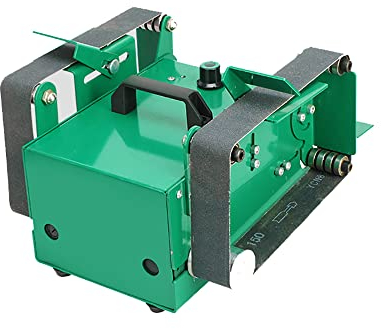 LeTkingok Ponceuse à Bande Abrasive pour Moulin à Eau électrique 220V, Mini Affûteuse de Couteau Domestique pour Ponçage à Bande Double Tête de Bureau