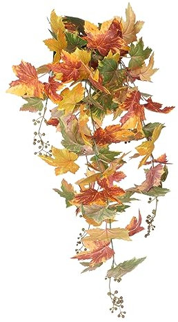 ABOOFAN Simulated Berry Maple Leaf Wall Hanging Autumn Hanging Vine for Fall Decor Artificial Maple Leaf Pendant for Thanksgiving Party Supplies Garland for Decoration