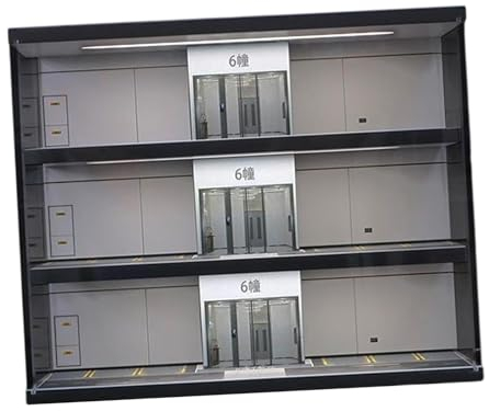 Luwecf 1:64 Parkplatz Vitrine mit Lichtschutz für Modellautos Und Puppen