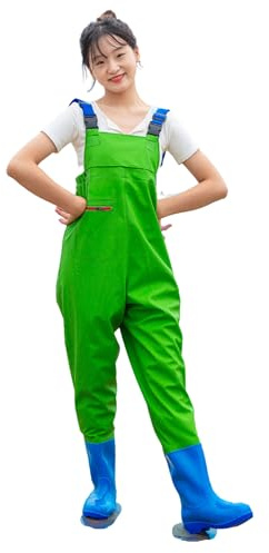 Women Hunting Chest Waders With Boots,Fishing Waders With Pockets With Belt,Wading Pants Crosswater,Waterproof,Breathable,for Fly Coarse Sea Fishing,Leisure,Gardening,Outdoor Hunting