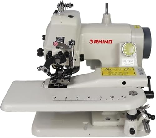 RHINO Smart Solutions - Macchina da cucire portatile semi-industriale punto invisibile RH-501 tessuti sottili e medi orli invisibili in basso pantaloni, abiti (con/senza salto di punto)