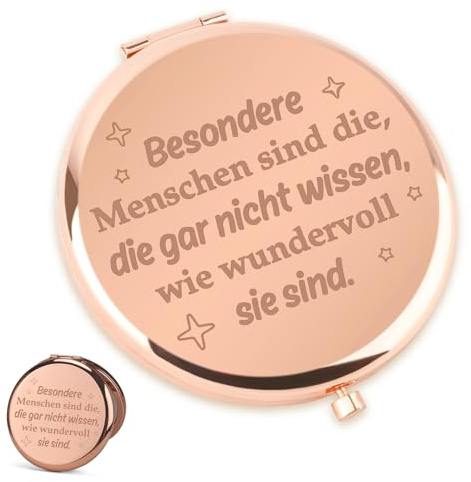 XiuGlimpse Faltbarer Kosmetikspiegel,Inspirierende Geschenke,Geschenk Beste Freundin Geburtstag,Geschenk für Freundin,Personalisierte Geschenke,Taschenspiegel Klappbar,Kollegen Geschenk