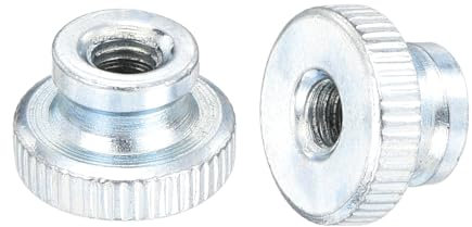 uxcell Knurled Thumb Nuts, 15Pcs M4x0.7mm Iron Round Knobs Fasteners for 3D Printer Parts, Silver Tone