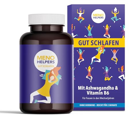 GUT SCHLAFEN – Kapseln bei Schlafproblemen in den Wechseljahren – pflanzlich & hormonfrei – 60 Kapseln (2-Monats-Vorrat)