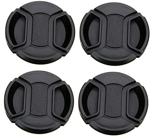 KONTONTY 4pcs Camera Lens Cover Center Pinch Lens Protector Dust Stopper for Camera