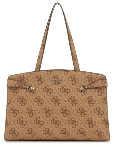 GUESS Lorelei Travel Weekend Bag Latte Logo