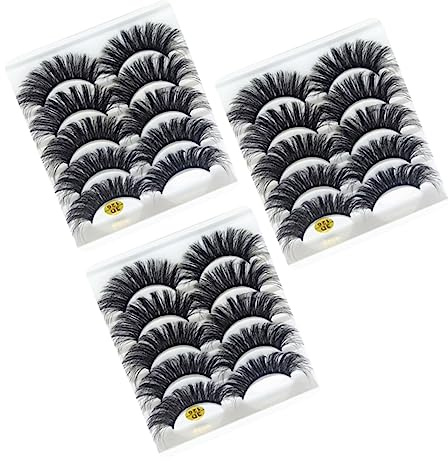 HONMEET 15paare Volumen Wimpernverlängerung Natürliche Dichte Längere Und Geschwungene Künstliche Wimpern Für Mädchen Bequeme Modische Beauty False Eyelashes