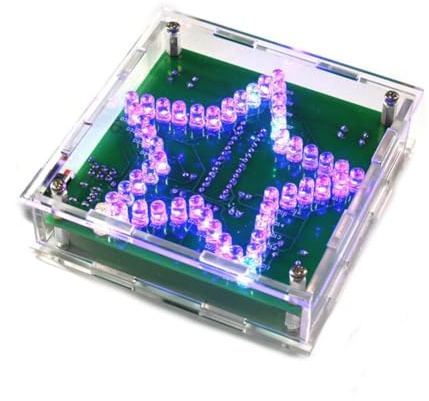 kekaa Elektronik-Bausatz zum Selbermachen, LöTsuite, Bunter, FüNfzackiger Stern, LED-Blinklicht-Leiterplatten-Bausatz, mit GehäUse