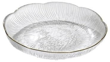LIBANGRONG-888 Fruit Basket Fruit Plate Glass Decorative Plate Home Snack Plate Snack Plate Candy Plate Fruit Plate Fruit basket bowl(Large)
