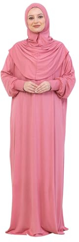 Prien Gebetskleidung Mit Hijab Für Damen, Baumwolle Muslim Abaya Für Frauen, Weich Kopftuch Gebetskleid, Elegante Türkische Islamische Kleid Eid, Ramadan, Umrah, Hajj