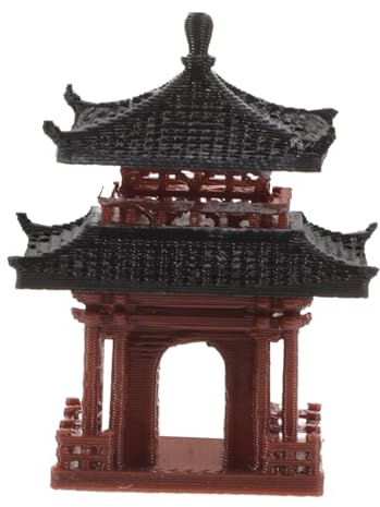 TOYANDONA Estatua Miniatura de Pabellón para Jardín Adorno Decorativo de Paisaje Escultura Estilo Accesorio para y Mini para Decoración de Exteriores y Terrarios
