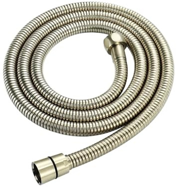 Edelstahlschlauch, Duschschlauch mit G1/2-Gewinde, 1,5 m, Duschzubehör für Badezimmer, 1,5 m, Schlauch für Wasserleitung (gebürstetes PVD Gold 1,5)
