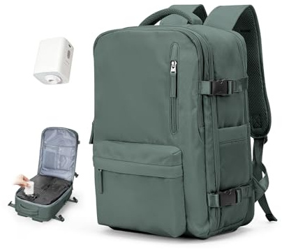 BJLFS Mochila Viaje al Vacio con Bomba Mochila Viaje Cabina Avion 40x30x20 Ryanair Mujer Equipaje de Mano 40x30x20 Wizzair Vueling Easyjet Bolsa de Viaje Hombre Mochilas para Computadoras portátiles