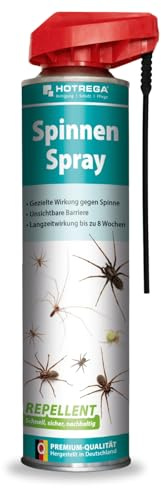 HOTREGA Spinnen Spray 600 ml | Zuverlässige Spinnenabwehr in Haus, Keller und Lager | Langzeitwirkung bis zu 8 Wochen | Gebrauchsfertig