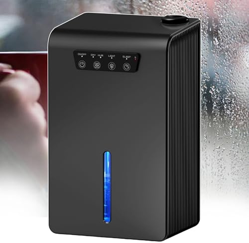 Deshumidificador pequeño de 70 W y purificador de aire, tanque de agua de 3,2 L con apagado automático cuando está lleno, humidificadores deshumidificadores, bajo ruido y baja energía, para dormitorio