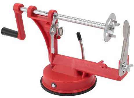 Riuulity Spiral Potato Cutter, Stainless Steel Manual Potato Twister Cutter with Suction Base, DIY Spiral Potato Slicer for Cucumbers, Carrots, Onions, Multicolor