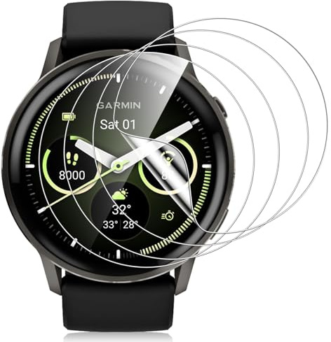 Pnakqil Skärmskydd för Garmin Venu 4 45 mm, flexibel TPU | 4 delar klar HD-film, [reptålig, vattentät, bubbelfri], full täckning för Venu 4 45 mm