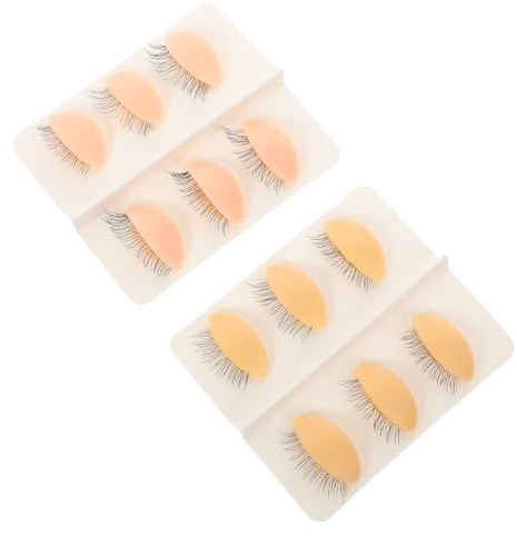 ARTIBETTER Modelo de Maniquí para Extensiones de Pestañas 6 Pares de Párpados Realistas de Silicona, Adecuado y Práctica de Maquillaje