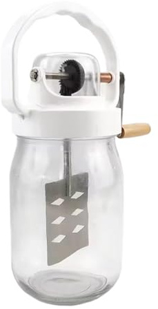 Mezclador de mantequilla | Herramienta Mezcladora de 1,5 L para Mantequilla Casera - Con botella de vidrio para batir huevos - para Repostería, Panqueques, Jam, Salsas, Mezclas, Alimento Infantil, H