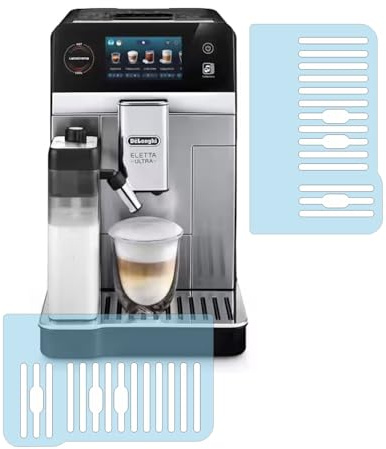 3x Schutzfolie für DeLonghi Eletta Ultra ECAM 472.85 | 470.85 | 470.75 | Kratzschutz transparent | Abtropfblech | Tassenplattform | Tassenablage