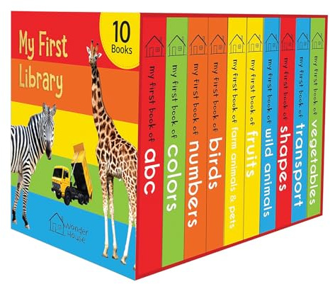 My First Library: Boxset of 10 Board Books for Kids