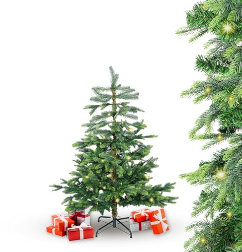 Gartenpirat Künstlicher Weihnachtsbaum BonTree Fichte 120 cm mit Beleuchtung 90 LED warmweiß Christbaum künstlich