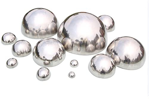 6 Stück Gartenkugeln Garten Hemisphäre Kugel Spiegel Poliert Hohle Kugel Edelstahl Reflektierendes Garten Kugel Blicke Ball Garten Hemisphäre Kugel Für Hausgarten-Verzierung Dekorationen