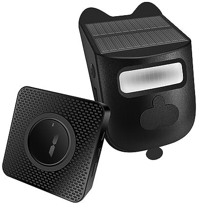 Hundnsney Alarmas solares para callejón Sensores y detectores de movimiento sin Greeters Alarmas de retroceso Sistemas de seguridad doméstica Fácil de usar Enchufe UE A