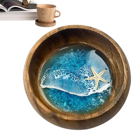 Sea Bowl Decor - Cuencos de resina con forma de plato de mar, cuenco decorativo para almacenamiento de llaves, cuencos de resina para decoración de fiesta de boda temática de playa