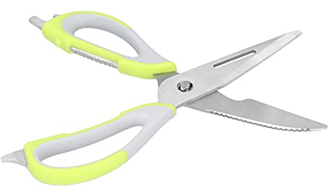 Forbici smontabili, facili da usare, manico in acciaio inox con apribottiglie, forbici da per alimenti, facili da pulire, per , picnic e barbecue (GREEN)