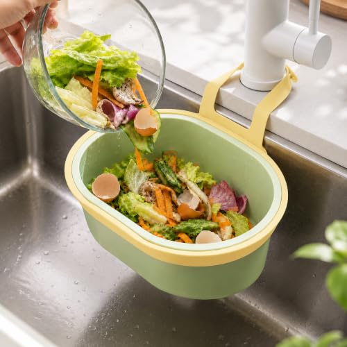 Sieb für spülbecken, Spülbeckensieb für Küchenreste, hängendes Abflusssieb | Keine schmutzigen Hände beim Entleeren sammelt Essensreste hygienisch im Korb
