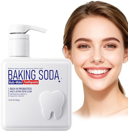 Virecose 300g Whitening-Zahnpasta Oral Care, Zahnpasta Mit Natron, Hellt Zähne Auf Und Pflegt, Whitening Protection Zahnpasta, Frischen Atem und Zahnaufhellung