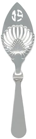 Absinth Sked Antique – 16 cm absintsked, sockerblandare sked | Cocktail tillbehör, mixsked | Kompakt storlek, silver guld roséguld färgglad, bekvämt handtag, Bar Essentials
