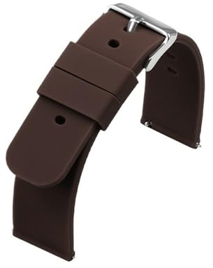yangfangmei 18 Mm 20 22 24 Silikonrem Med Snabbkoppling Lämplig For Omega Gummirem Candy Color Herr Och Dam Ersättningsrem Klocktillbehör(Brown,20mm)