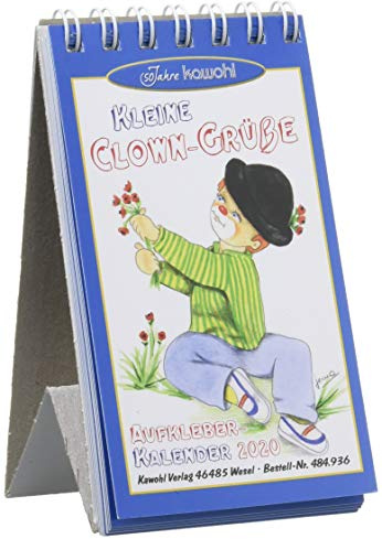 Kleine Clown-Grüße 2022: Aufkleber-Kalender mit Clown-Motiven