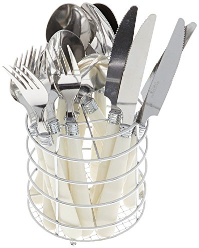 Gibson Home Sensations II 16-Piece Flatware Set - White, Set of 16