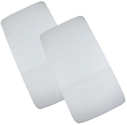 BabyPrem Wiege Krippen Kinderbetten Spannbettlaken 2 Baumwolle 84 x 43cm 2 WEIß