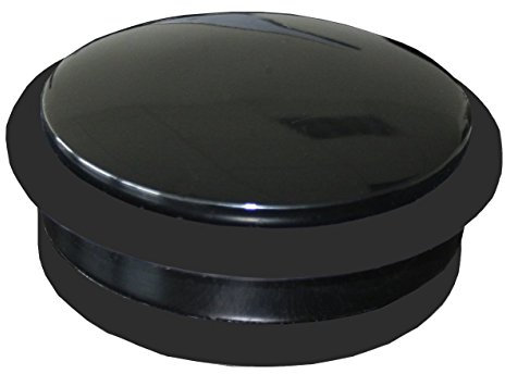 blocca-porta verniciato nero lucido, diametro 108 mm