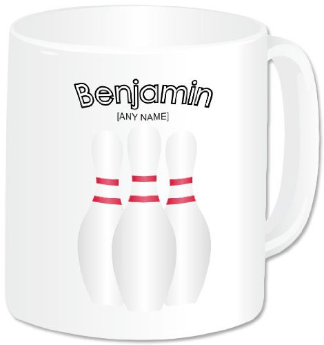 Personalised Jumbo Giant 20oz Mug - Sport /Activity Design - Ten Pin Bowling Gift Mug - (A GoPersonalised Design). Any Name / Message. A Perfect Bowling Gift Idea For Birthdays, Christmas, And All Occasions
