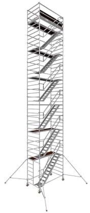 ALTEC AluLight Treppenturm 14,0m | 2,5m x 1,3m | gleichläufig | (14,0 m)