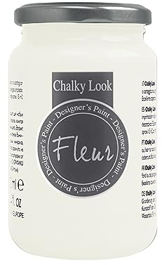 FLEUR DESIGNER'S PAINT | Pittura ad Acqua, Effetto Gesso Naturale, Extra Opaca, Fleur Chalky F03, Colore Chalk White, Made in Italy, Formato da 330 ml