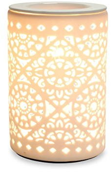 levandeo Elektrische Duftlampe Tischlampe Aromalampe Duftöl Licht Porzellan Ornamente Lampe Beleuchtung